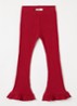 NMFRita flared fit legging met ribstructuur - Rood