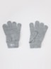 Fijngebreide handschoenen met logo - Grijs