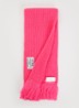 Hygge grofgebreide sjaal met logo - Fuchsia