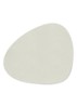 Curve placemat van  leer 37 x 44 cm - Lichtgrijs