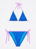 Bermudes bikini met glanzende finish - Blauw