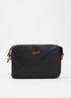 Crossbodytas met logo en verstelbare schouderriem - Zwart