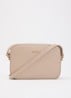 Crossbodytas met logo en verstelbare schouderriem - Creme