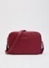 Crossbodytas met logo en verstelbare schouderriem - Donkerrood
