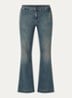 High waist flared jeans met steekzakken - Blauw