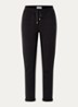 Mid waist tapered fit cropped joggingbroek met logo - Zwart