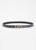 Reversible riem met logoprint  - Zwart