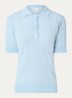 Ribgebreide top met polokraag en lurex - Middengrijs
