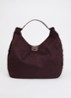 Schoudertas met studs - Aubergine