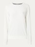 Sweater met logo en strass - Wit
