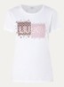T-shirt met logoprint - Bruin