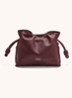 Flamenco Mini clutch van kalfsleer - Bordeauxrood