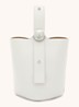 Pebble Bucket Mini crossbodytas van kalfsleer - Wit