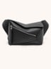 Puzzle Edge Small crossbodytas van kalfsleer - Zwart