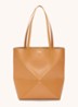Puzzle Fold Medium shopper van kalfsleer - Camel