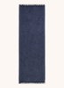 Sjaal van kasjmier 195 x 70 cm - Donkerblauw
