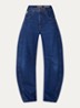 Aliana high waist wide leg jeans met donkere wassing - Indigo