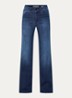 Hypersoft high waist flared jeans met steekzakken - Middenblauw