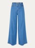 Marlene high waist wide fit broek - Indigo