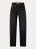 Skater Loose-Z mid waist loose fit jeans met steekzakken - Zwart
