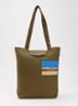 Caroline Hélain x Longchamp schoudertas M met leren details - Olijfgroen