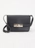 Crossbody tas van leer - Zwart