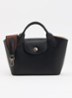 Épure crossbodytas XS van kalfsleer met afneembare schouderriem - Zwart
