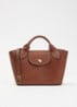 Épure crossbodytas XS van leer met afneembare schouderriem - Roodbruin