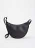 Le Foulonné crossbodytas S van leer - Zwart