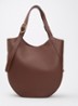 Le Foulonné shopper XL van leer - Bruin