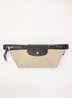 Le Pliage Energy crossbodytas van canvas met leren details - Donkerbeige