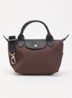 Le Pliage Energy handtas XS met leren details - Donkerbruin