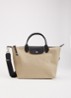 Le Pliage Green handtas M met leren details - Beige