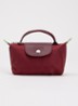 Le Pliage Green handtas met leren details - Bordeauxrood