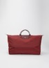 Le Pliage Green reistas XL met leren details - Bordeauxrood