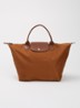 Le Pliage handtas M met leren details - Cognac