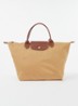 Le Pliage handtas M met leren details - Camel
