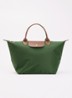 Le Pliage handtas M met leren details - Groen