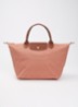 Le Pliage handtas M met leren details - Oudroze