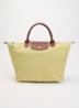 Le Pliage handtas M met leren details - Mosgroen