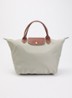 Le Pliage handtas M met leren details - Donkergrijs