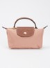 Le Pliage handtas met leren details - Oudroze