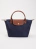 Le Pliage handtas S met leren details - Donkerblauw