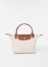 Le Pliage handtas S met leren details - Creme