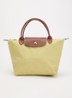 Le Pliage handtas S met leren details - Mosgroen