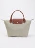 Le Pliage handtas S met leren details - Donkergrijs