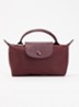 Le Pliage One handtas met leren details - Bordeauxrood