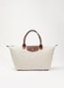Le Pliage Original handtas L met leren details - Ivoor