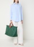 Le Pliage Original reistas XL met leren details - Groen