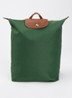 Le Pliage Original rugzak M met leren details - Groen